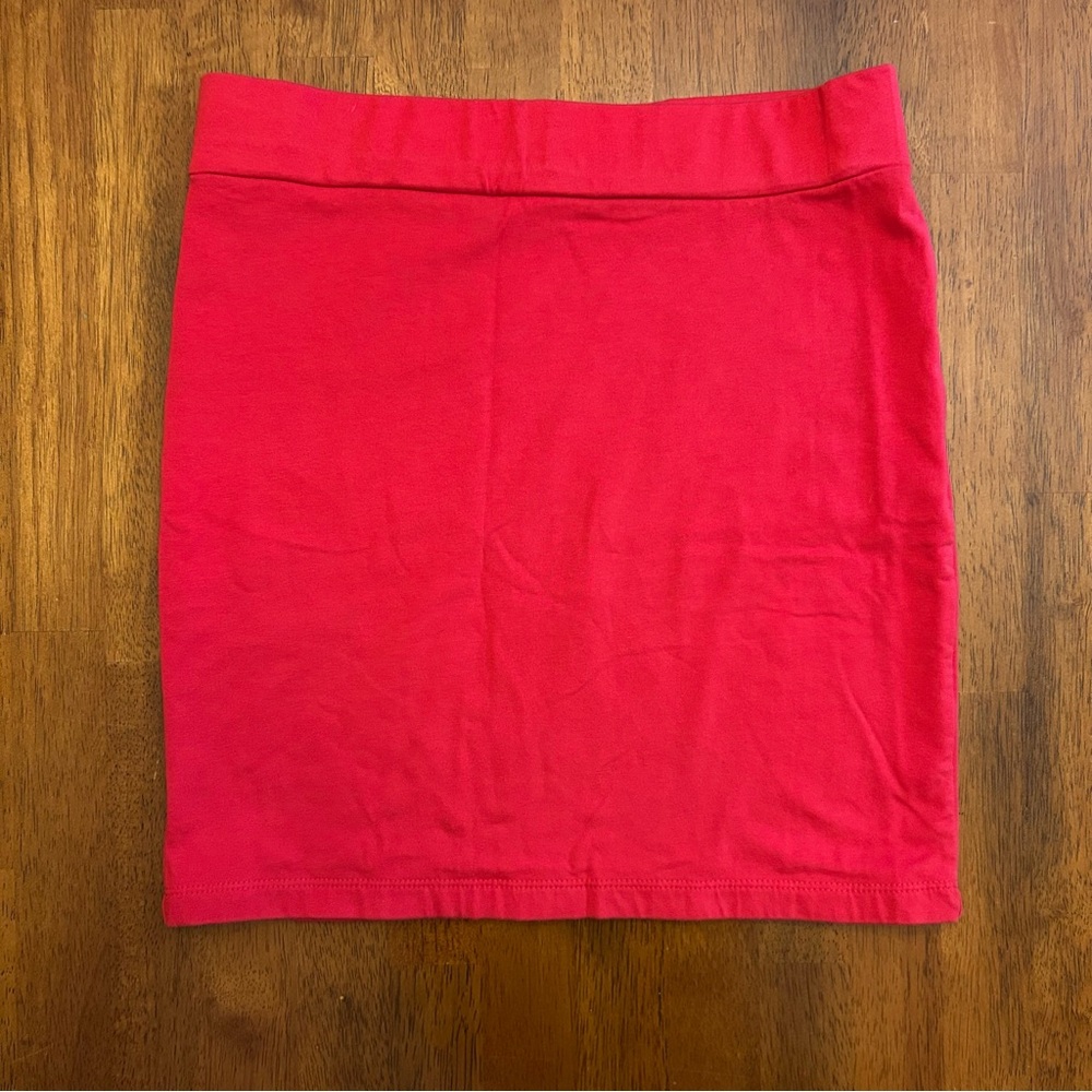 Red Stretch Mini Skirt Pull-On Knit Women’s Size Medium Cosplay Forever 21